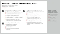 Engine starting systems checklist