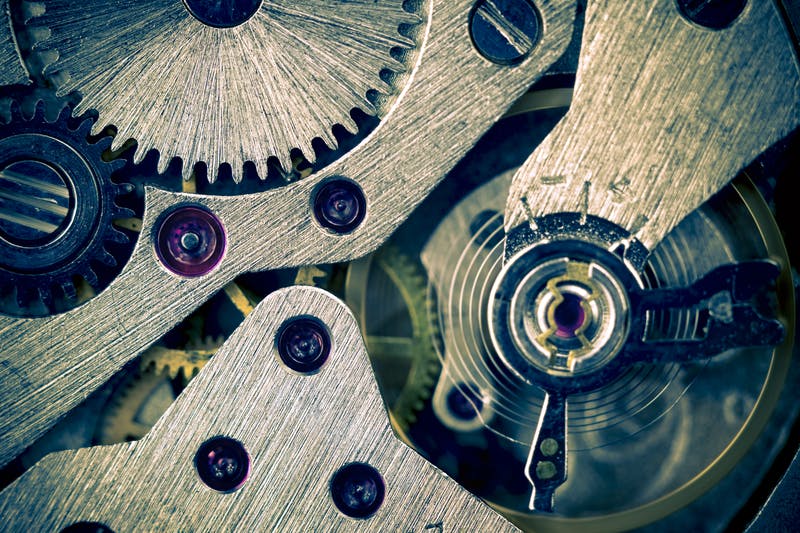 Macro mechanical gear background