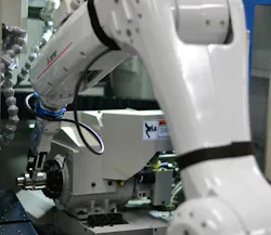 Machine-tending robot