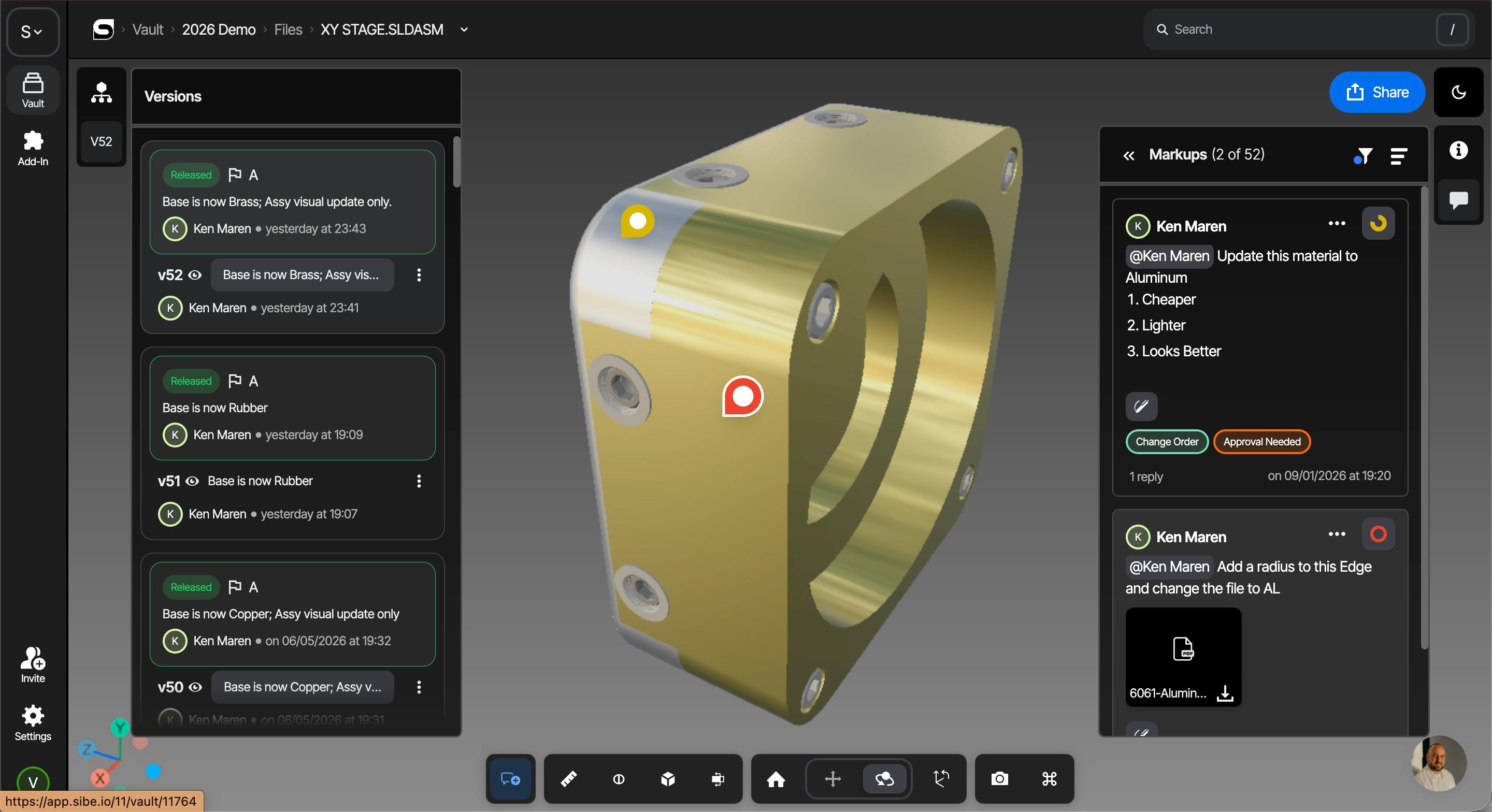 Sibe PDM screenshot