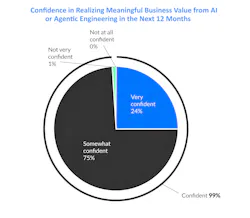 Confidence in realizing meaningful business value from AI or agentic engineering in the next 12 months