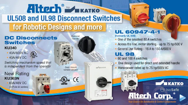 Altech carries a full line of motor disconnect switches. UL508 and UL98 ...